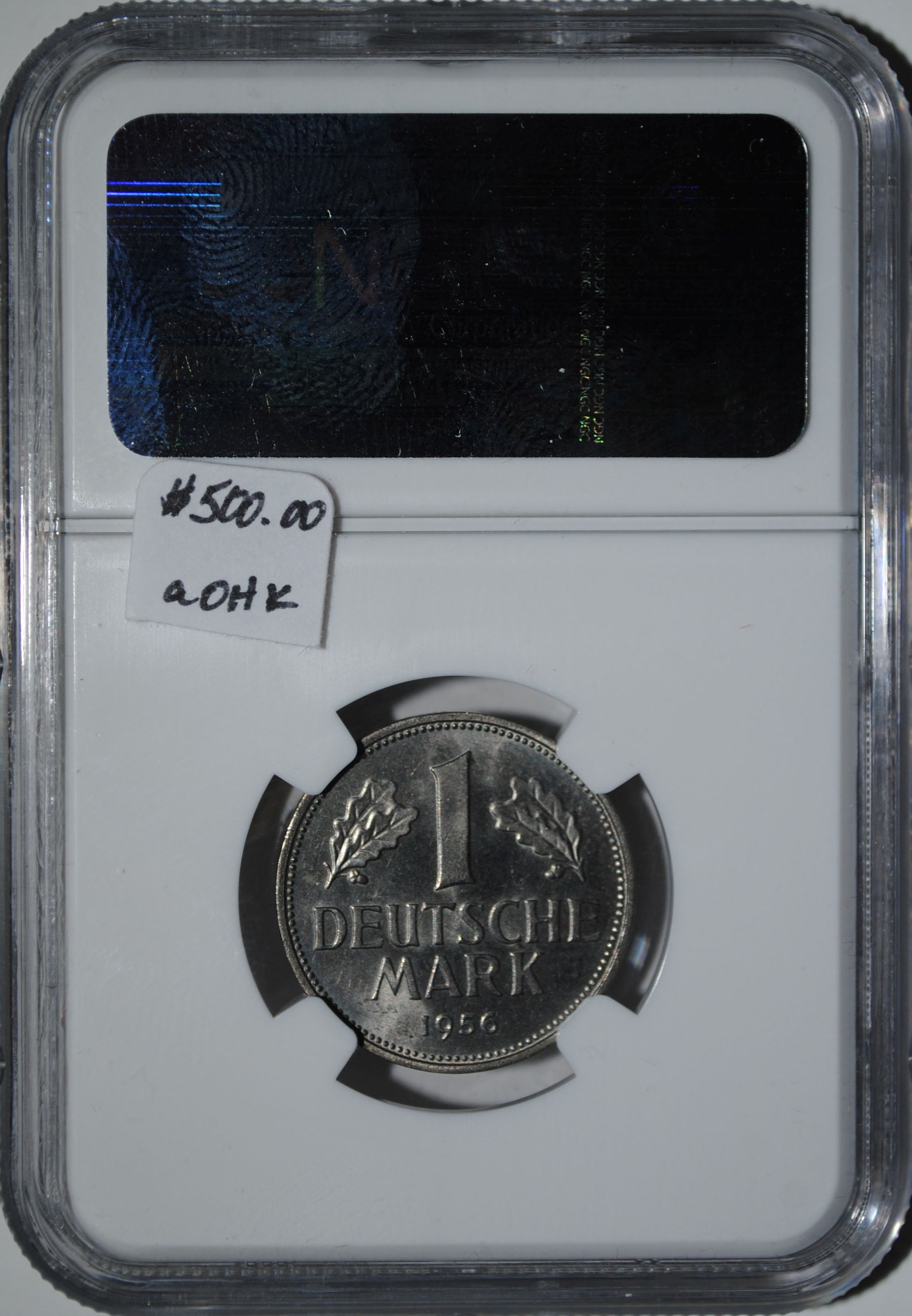 1956-F Germany, 1 Mark, reverse